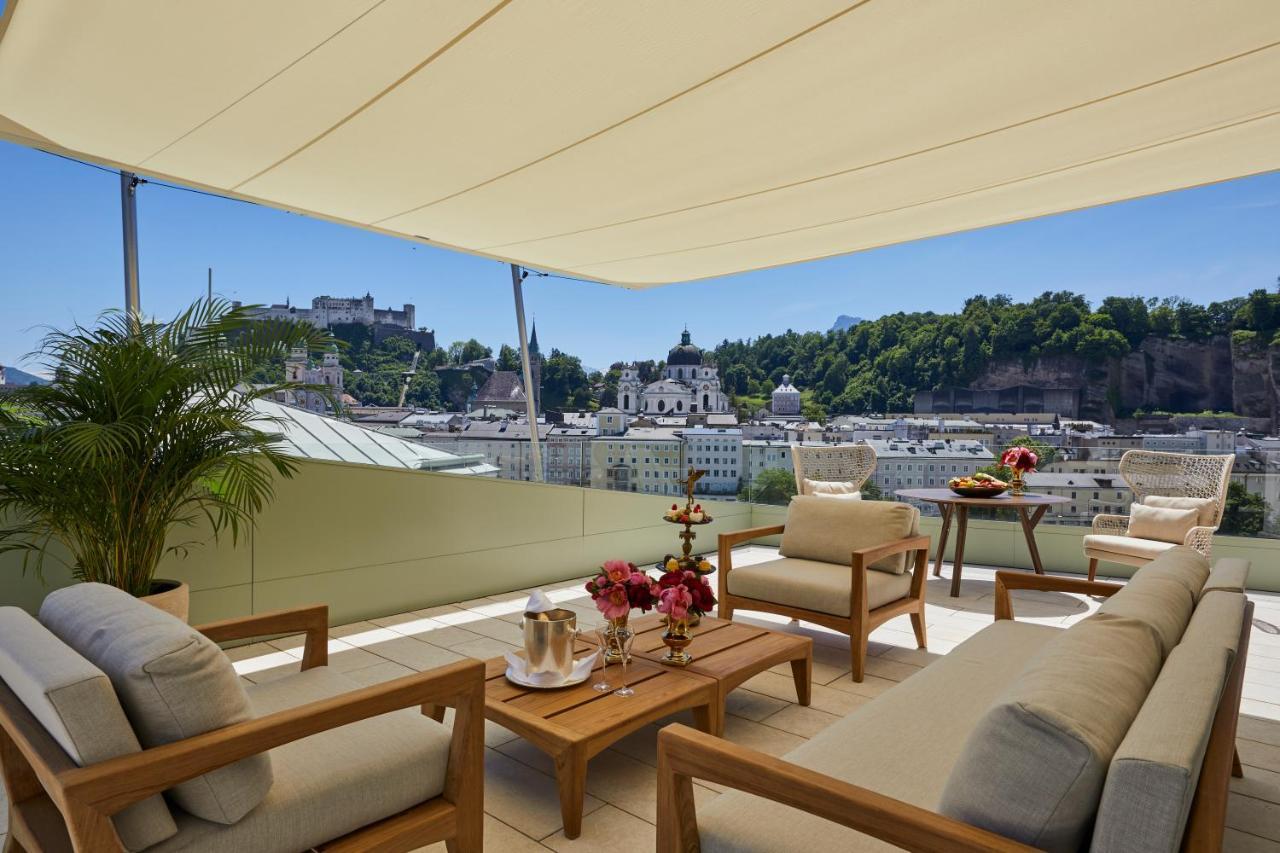 Hotel Sacher Salzburg Bagian luar foto The Terrace at the Hotel Sacher